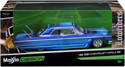 Metalowy model samochodu Chevrolet Impala SS Lowrider 1964 1:26 Niebieski MST32547 (090159325475)