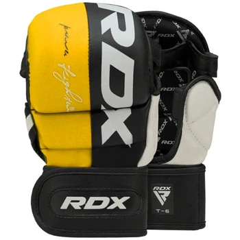 Рукавички Для MMA RDX T6 MMA Sparring Gloves Чорно-Жовтий S (GGR-T6Y-S)