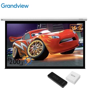 Проекційний екран GrandView CB-MP200 16:9 WM5 моторизований 200" 443x249см настінний стельовий