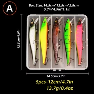 Набір воблерів 5шт. 13,7г 120 мм Minnow Crankbait для ловлі хижака рибалки на щуку окуня судака