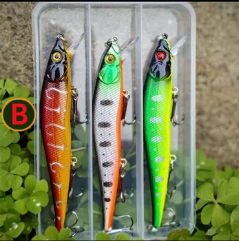 Набір воблерів 3шт. 14г 120 мм Minnow Crankbait для ловлі хижака рибалки на щуку окуня судака