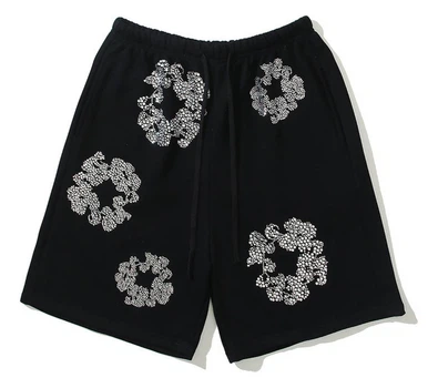 Шорти Denim Tears SS25 Black/White Logo XL