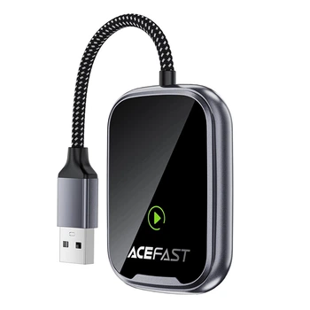 Автомобільний бездротовий адаптер Carplay/Android Auto ACEFAST QC1 Wireless Adapter for Car Grey