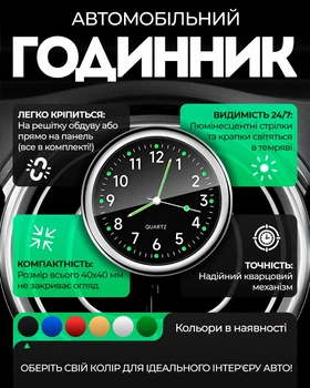 Автомобільний годинник Чорний (2024090011)