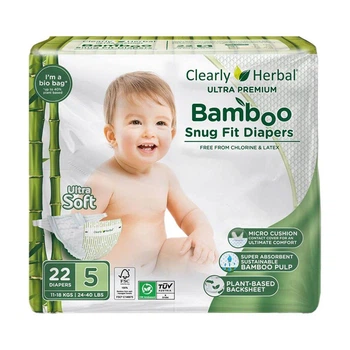 Детские подгузники Clearly Herbal Bamboo размер 5 (11-18 кг) 22 шт