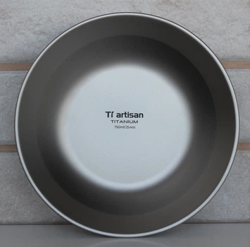 Тарелка титановая походная Tiartisan titanium 750 мл туристическая глубокая миска из титана для похода кемпига и туризма