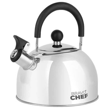 Чайник из нержавеющей стали со свистком BRAVO CHEF, 2 л - 518107