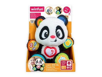 Панда интерактивная WinFun звук световые эффекты 26 см Черно-белый (0797-NL)