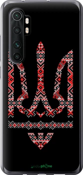 Чохол на Xiaomi Mi Note 10 Lite Герб - вишиванка на чорному тлі "1196t-1937-70447"