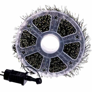 Гирлянда комнатная 50м 1500 LED синий цвет медная проводка для декора Хвойная лапа