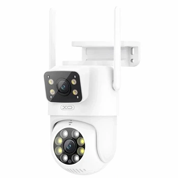 Смарт камера вулична 4MP 195мм біла з Wi-Fi Bluetooth двостороннім зв'язком та слотом для картки пам'яті XO CR06