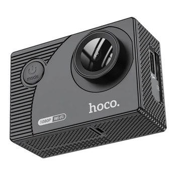 Экшн-камера Hoco DV100 1440P 30FPS 900mAh Black водонепроницаемая с креплениями и чехлом