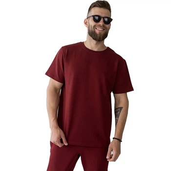 Мужская футболка Totalfit RMLD1 XXL Марсала (06399659)