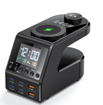 Док-станция No Brand H688 240W LCD 4хType-C + 2хUSB Черный (2888047010)