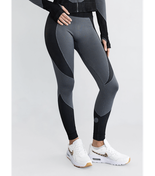 Бесшовные леггинсы Sport Fit - Giulia - LEGGINGS SPORT FIT - S/M - Black Grey