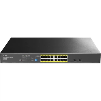 Коммутатор Cudy GS1020PS2, 16-Port Gigabit PoE+ Switch with 2 Gigabit SFP ports 200W (GS1020PS2)