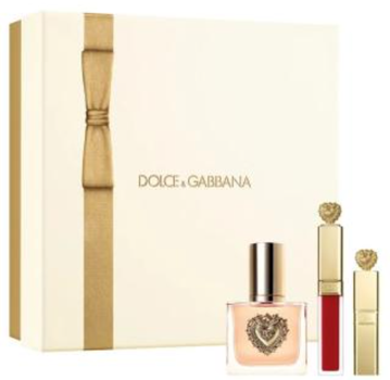 Zestaw damski Dolce&Gabbana Devotion Woda perfumowana 30 ml + Tusz do rzęs Everfull XL 4 ml + Pomadka do ust 5 ml (8054754404456)