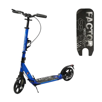 Самокат алюминиевый Best Scooter Factor BS-88902 с дисковым тормозом, 2 амортизаторами и колёсами 200 мм