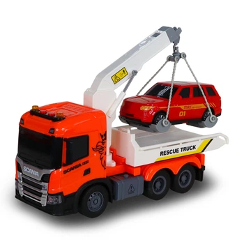 Игровой набор Эвакуатор Scania с машинкой TechnoDrive 25 см со звуком Черный
