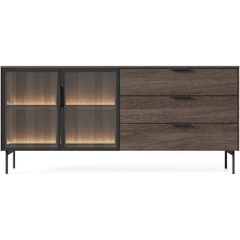 Комод с подсветкой Perfect Home Луми / Lumi 2D3S/181 2-дверный с 3 ящиками Дуб Дунин (PFH-091385)