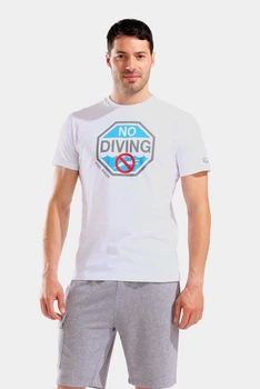 Чоловіча футболка Arena NO DIVING PRINT T-SHIRT 011331-100 M Білий