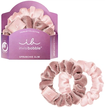 Zestaw gumek do włosów Invisibobble Sprunchie Slim Premium La Vie en Rose 2 szt (4063528064127)