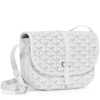 Мессенджер через плечо Goyard в белом цвете.
