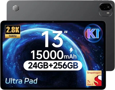 Планшет ALLDOCUBE Ultra Pad 13" Android 15, 24GB RAM + 256GB ROM, Snapdragon 7+ Gen3, серый