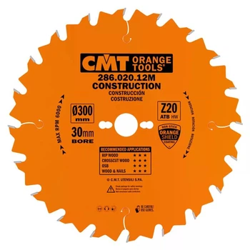 Диск пильний по дереву CMT 300x30x20T (286.020.12M)