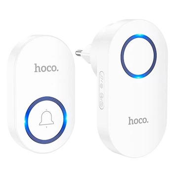 Дверний дзвінок Hoco HI25 wireless doorbell (6 month, 20m) White