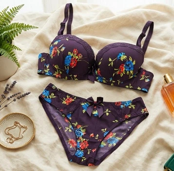 Комплект белья женский No Brand П887 фиолетовый размер 85В - L