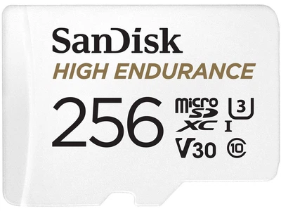 Карта пам'яті microSDXC (UHS-1 U3) SanDisk High Endurance 256Gb class 10 V30 (100Mb/s) (adapterSD)