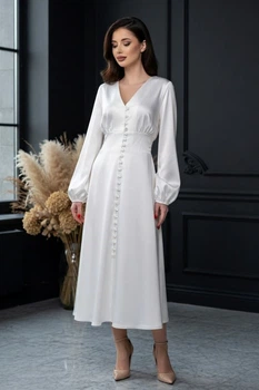 Біла сукня міді FashionYouWant XXL молочна 43446476