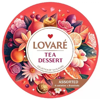 Десертная коллекция пакетированного чая Lovare Tea Dessert 4 вида по 8 шт
