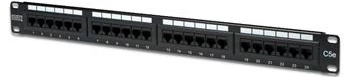 Патч-панель DIGITUS САТ 5e UTP, 19", 1U, 24 порти, зібрана (650392)