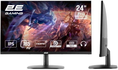 Монітор 2E GAMING 23.8" G2423B HDMI, DP, USB-C, Audio, IPS, 165Hz, 1ms, FreeSync (647410)