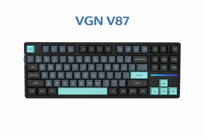 Клавиатура Беспроводная VGN V87 Neon Black Механическая (2.4G/Bluetooth/USB type-c) RGB Подсветка , 87%