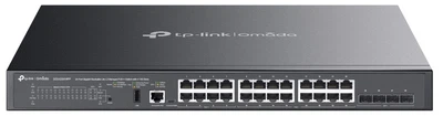 Комутатор TP-LINK SG5428XMPP 24xGE (24xPoE), 4xSFP+, 500Вт, Керований L3 (649990)