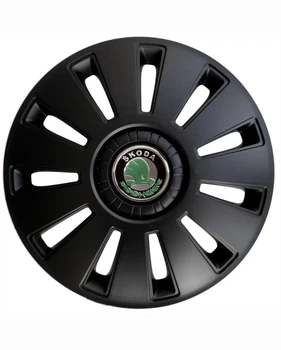Колпак колесный Skoda R16 черный Kenguru REX 4шт