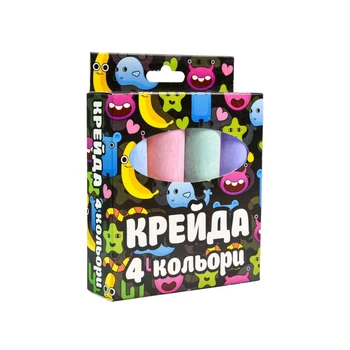 Мел для рисования на асфальте 50115ST 4 штуки, разноцветные Strateg 50115ST