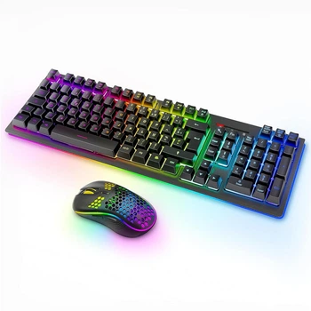 Беспроводной игровой комплект MOOJAY с RGB-подсветкой Черный