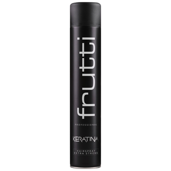 Лак для волосся екстра сильної фіксації FRUTTI Hairspray Extra Strong Keratina чорний 750 мл