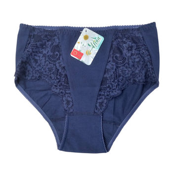 Трусики слипы закрытые с кружевом Афина 010 XL Синий