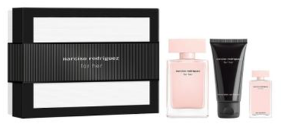 Zestaw damski Narciso Rodriguez For Her Woda perfumowana 50 ml + Balsam do ciała 50 ml + Miniaturka 7.5 ml (3423222133689)