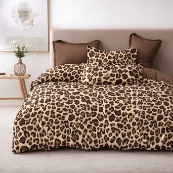 Постельное белье Евро KOLOCO "Animal Print" фланель (42855)