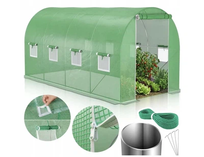 Садовая теплица,парник 10м2 2,5x4x2м Ekspand TFO19-2,5X4X2-2-Z с двумя входами, труба 19мм аромированная пленка,зеленая