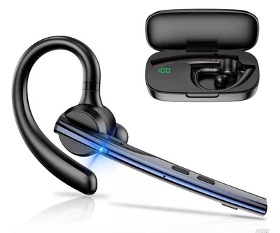Bluetooth-гарнітура New Bee M54 Black з зарядним кейсом та шумозаглушенням ENC