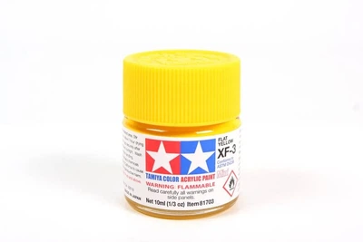 Акриловая краска Tamiya Acrylic mini XF-3 Flat Yellow Желтый матовый (81703)