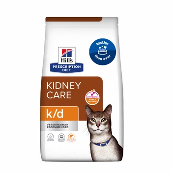 Сухой корм Hill’s PRESCRIPTION DIET k/d с ActivBiome+ Kidney Defense для кошек поддержание функции почек, с лососем, 1,5 кг