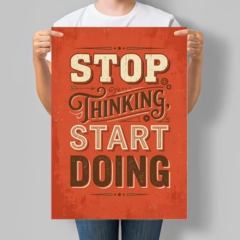 Мотиваційний постер Stop Thinking Start Doing А3 30х42 см (MOTN022_А3)